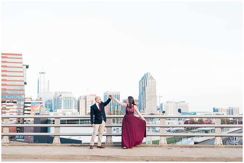 Brittany and Amir Downtown Raleigh Engagement
