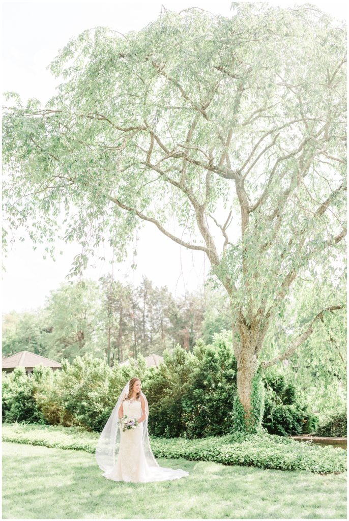 Alexa Reynolda Gardens Wake Forest Bridal Session